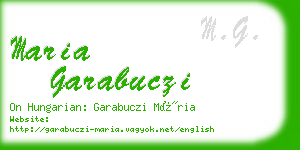 maria garabuczi business card